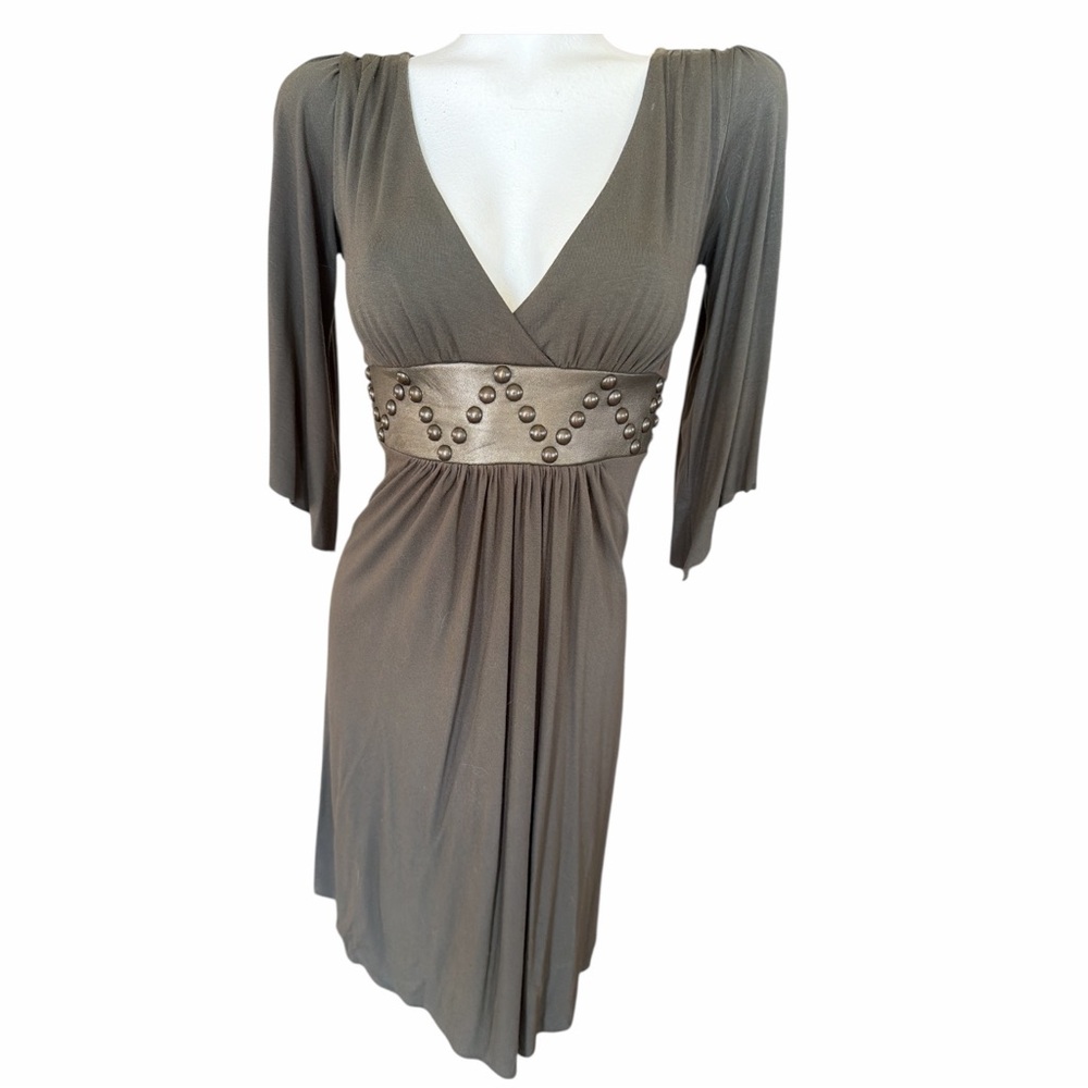 Yoga Army Charming Khaki Dress with Studded accents